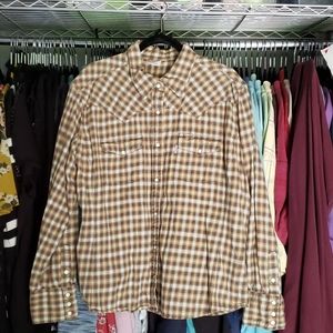 Carhart snap down flannel shirt